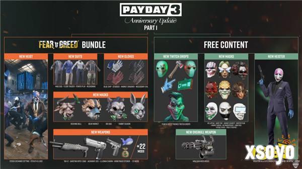 《收获日3》（PAYDAY3）DLC4「恐惧与贪婪」现已上线  