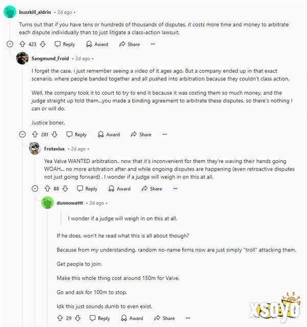 Steam订户协议更新:取消通过个人仲裁解决争议的要求