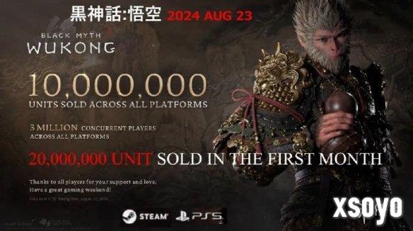 再添100万！《黑神话：悟空》预估销量突破2100万份！