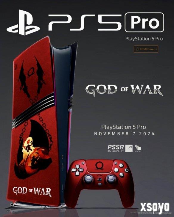 博主饭制《战神5》主题PS5 Pro：色彩图案完美契合！
