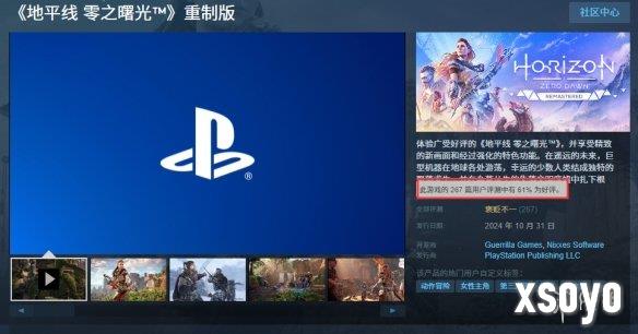 《地平线：零之曙光复刻版》Steam：优化好 绑PSN坏