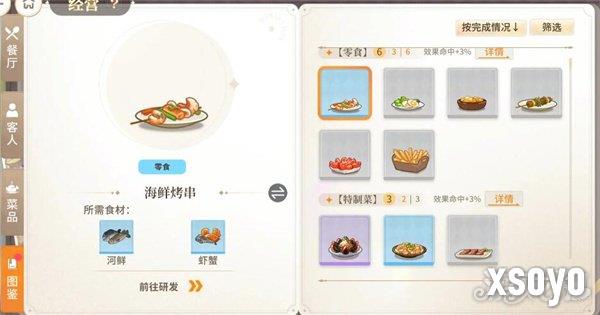维斯塔的餐桌菜谱有哪些 菜谱图鉴一览
