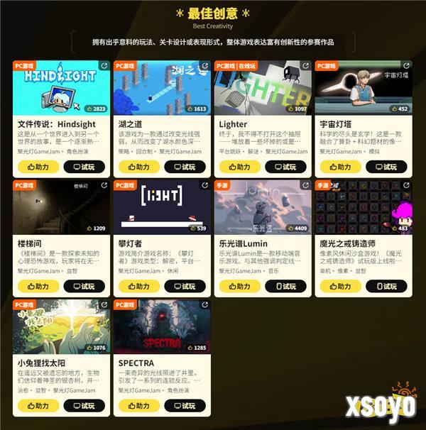 2024 TapTap聚光灯游戏创作挑战赛入围名单公布！