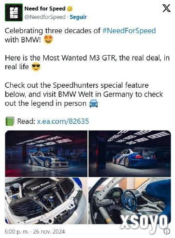 EA宣布《极品飞车：不羁》将与宝马联名推出最新章