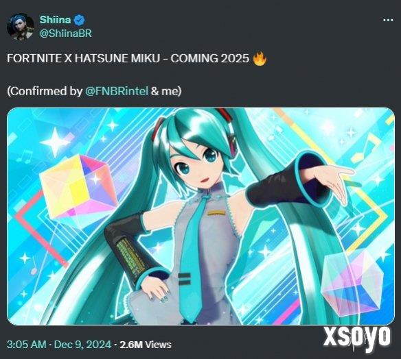 皮肤还是歌曲？初音未来将于2025年加入《堡垒之夜》