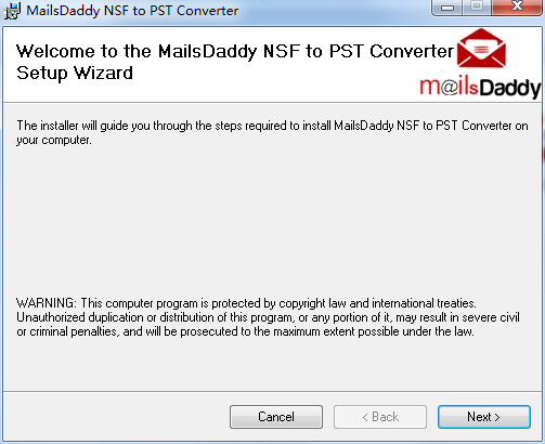 MailsDaddy NSF To PST ConverterV7.0