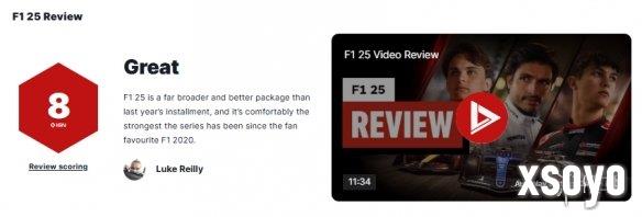 《F1 25》IGN 8分：自《F1 2020》以来的最强之作！
