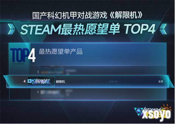 国产科幻机甲游戏《解限机》定档7月2日公测,登顶Steam国产游戏愿望单榜首