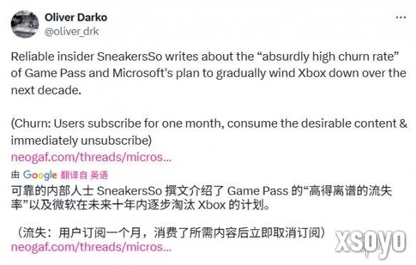业内人士聊Game Pass未来：用户流失率高 或逐步放弃？