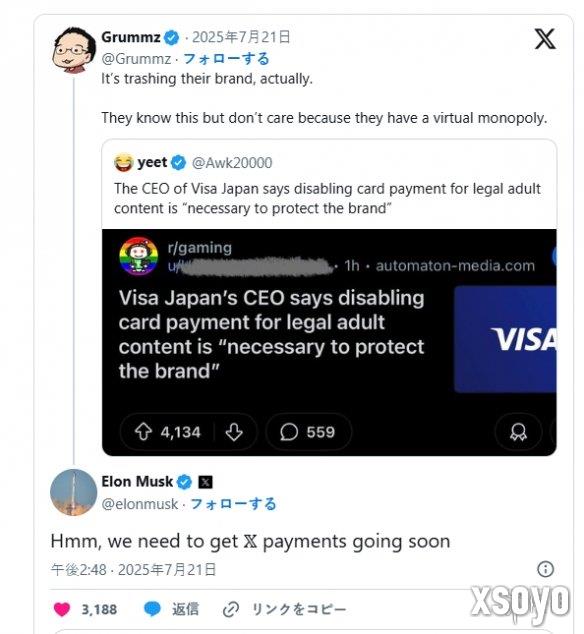 马斯克再添一把火！围观Steam新规风波 趁机力推X支付