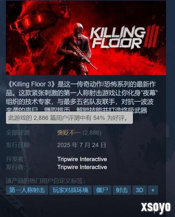 《杀戮空间3》Steam褒贬不一：玩家吐槽内容量少！