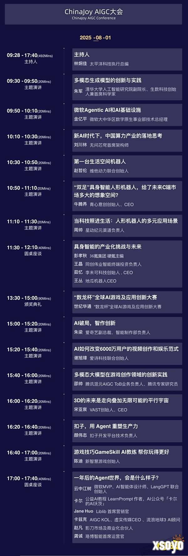 2025 ChinaJoy AIGC大会全嘉宾议程发布