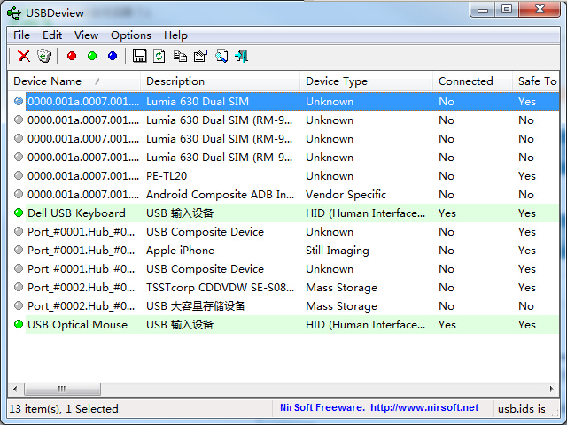 USBDeview32位版v2.86