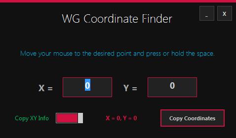WG Coordinate FinderV1.0