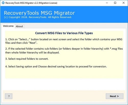 RecoveryTools MSG MigratorV2.4