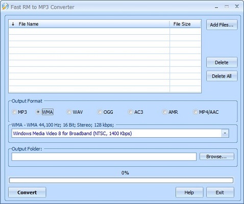 Fast RM to MP3 Converter
