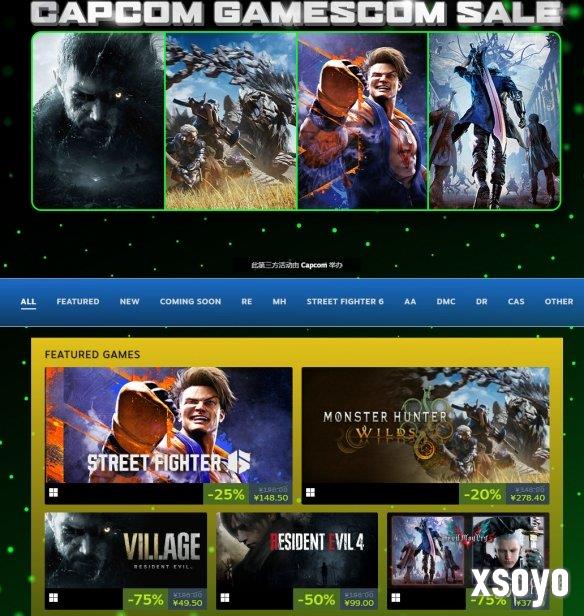 大作骨折价！卡普空科隆游戏展Steam特价促销现已开启