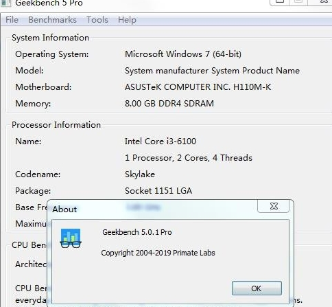 Geekbench 5 pro5.3.1