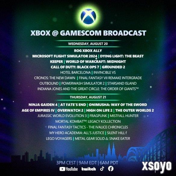 Xbox公布科隆游戏展完整游戏名单 《使命召唤》领衔
