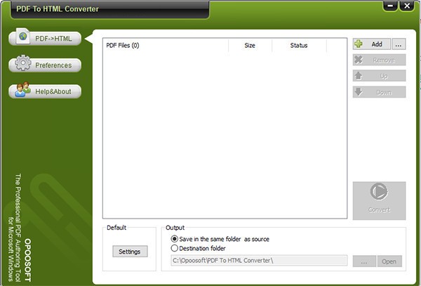 Opoosoft PDF To HTML Converter最新版