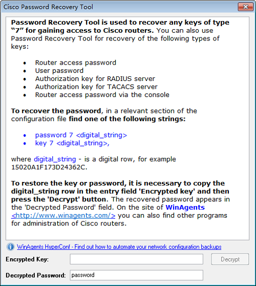 Cisco Password Recovery toolV1.0
