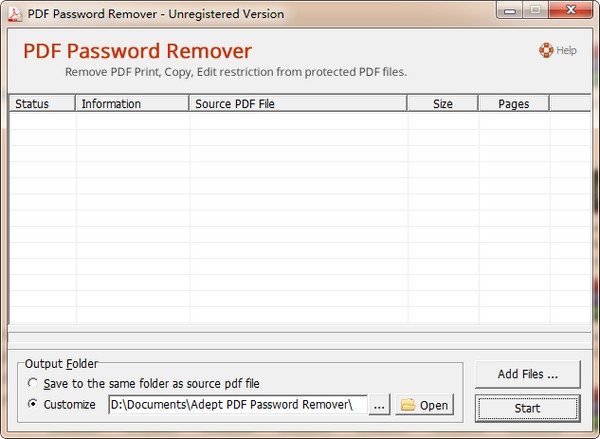 Adept PDF Password RemoverV3.6
