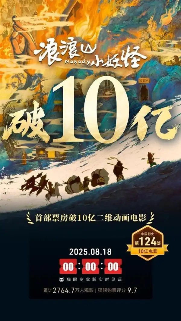 傅首尔宣发效果颇丰？《浪浪山小妖怪》票房破10亿！
