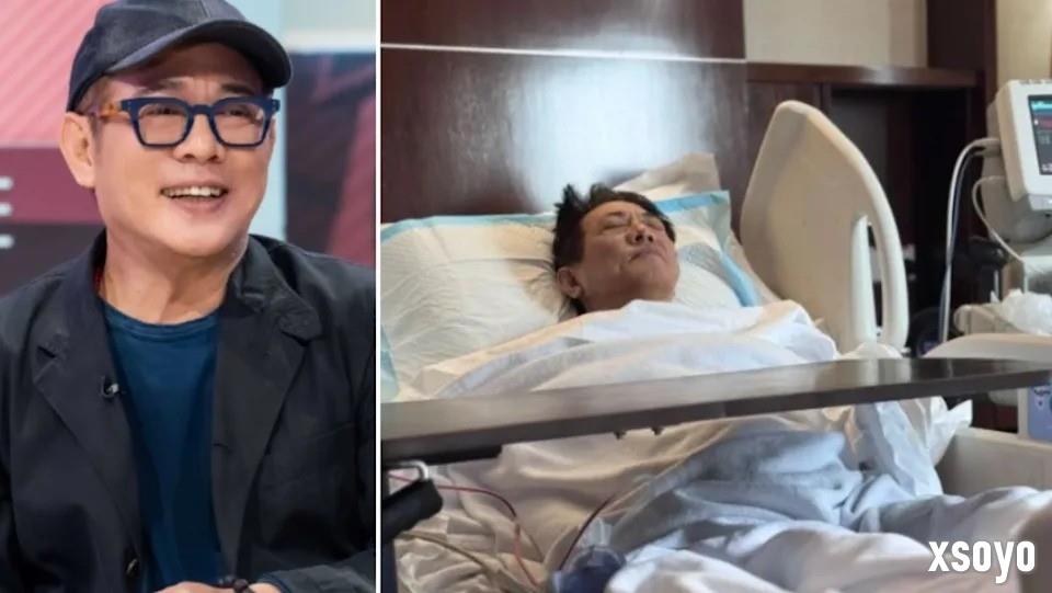 62岁李连杰晒躺病床照片 面容憔悴：自发文报平安