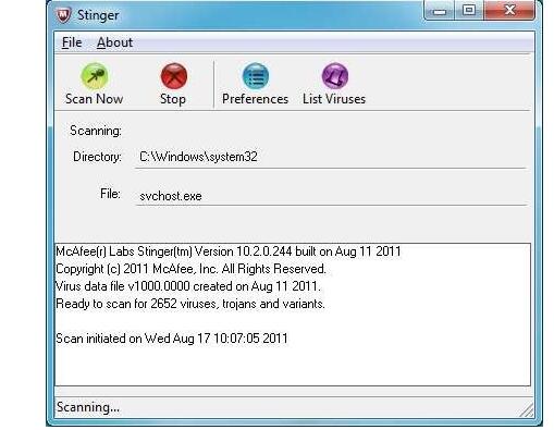 McAfee Stinger x32 v12.2.0.35
