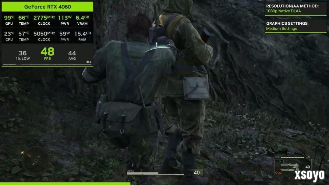 《合金装备3：重制版》RTX 4060测试 带不动1080P最高画质