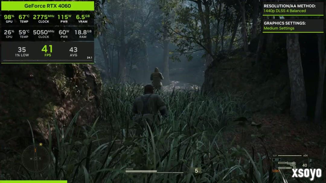 《合金装备3：重制版》RTX 4060测试 带不动1080P最高画质