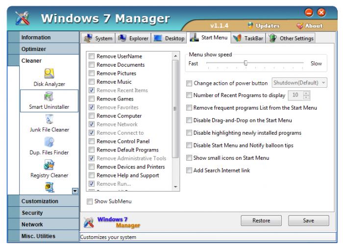 《Windows 7 Manager》最新版