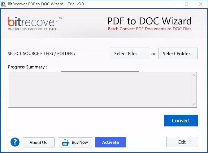 BitRecover PDF to DOC WizardV3.0
