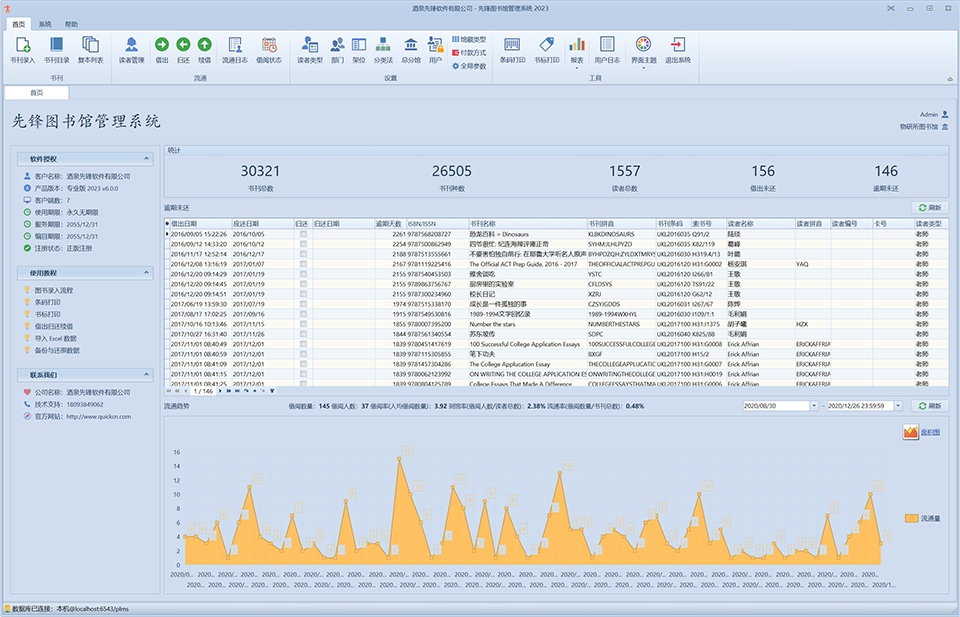 先锋图书馆管理系统2023v6.0.4