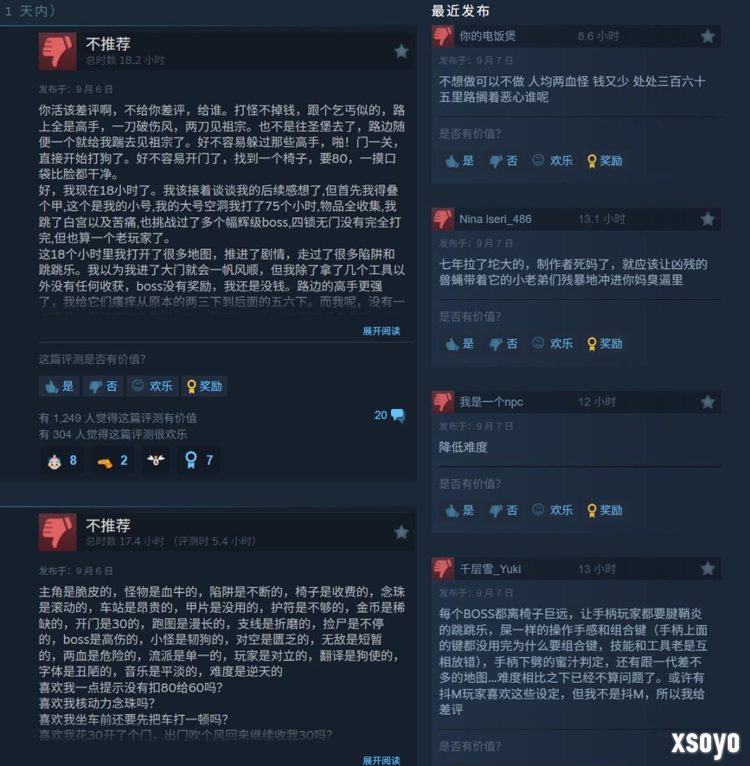 两刀见祖宗！《空洞骑士：丝之歌》Steam已多半差评