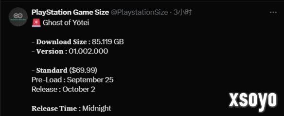 《羊蹄山之魂》容量大小曝光:约85GB 比前作大26G!
