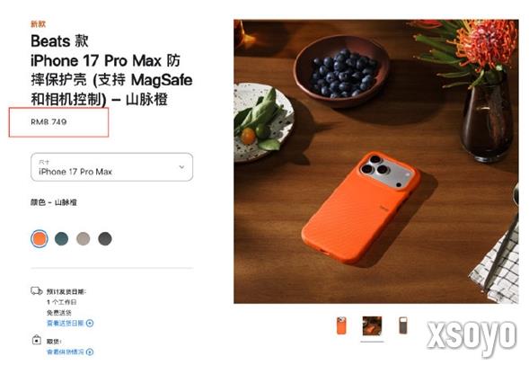 苹果推iPhone 17系列配件 挂绳479元保护壳749元