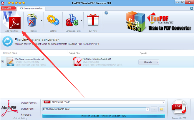 FoxPDF Visio to PDF ConverterV3.0