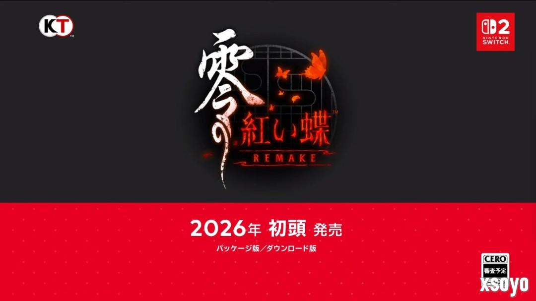 《零～红蝶～ 重制版》公布 2026年初发售登陆Switch 2