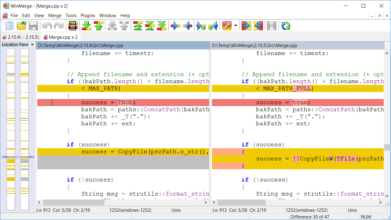 WinMerge（文本文件差异和合并工具）2.16.34