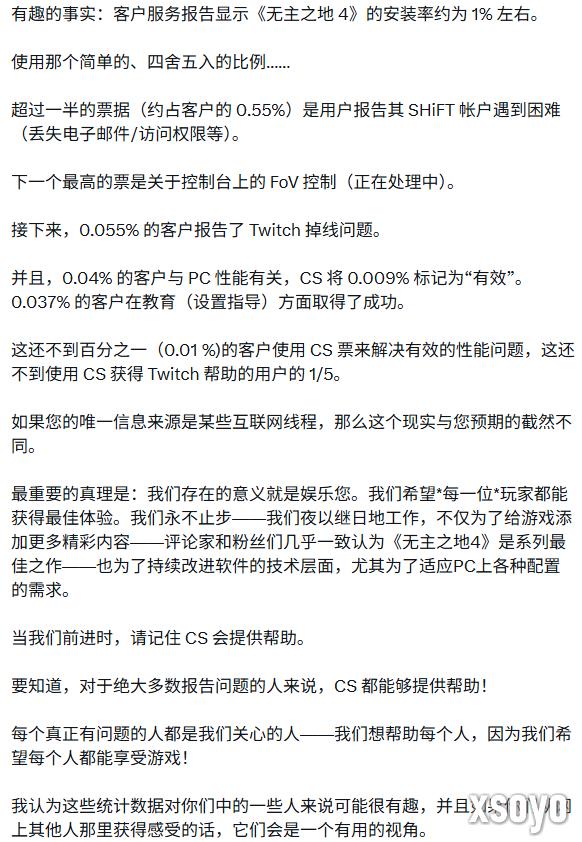 《无主之地4》CEO回应性能质疑：问题仅涉及0.04%玩家！