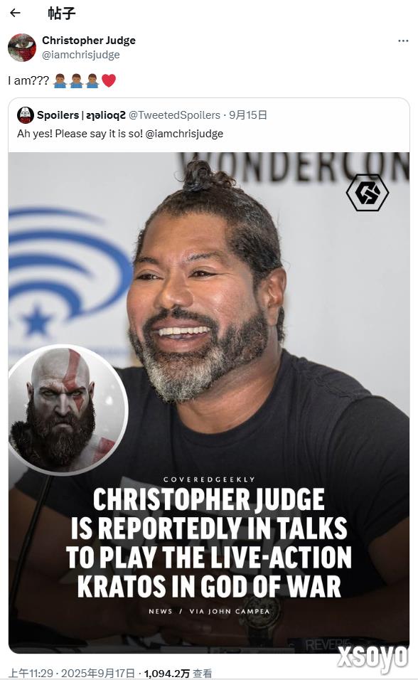 《战神》真人剧选角传闻四起 游戏奎爷演员首次回应！