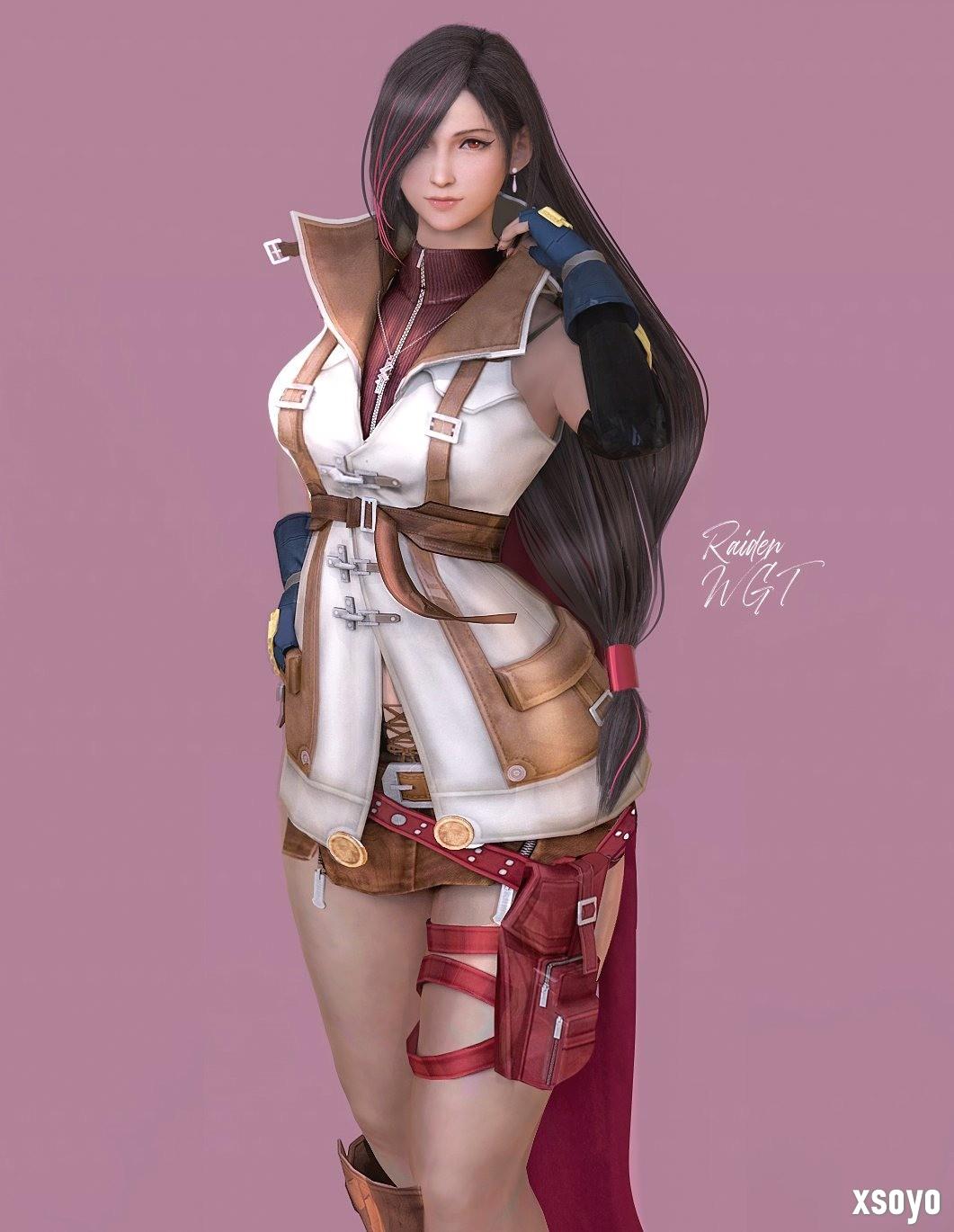 《最终幻想7》蒂法新3D美图赏 这好身材谁不喜欢看