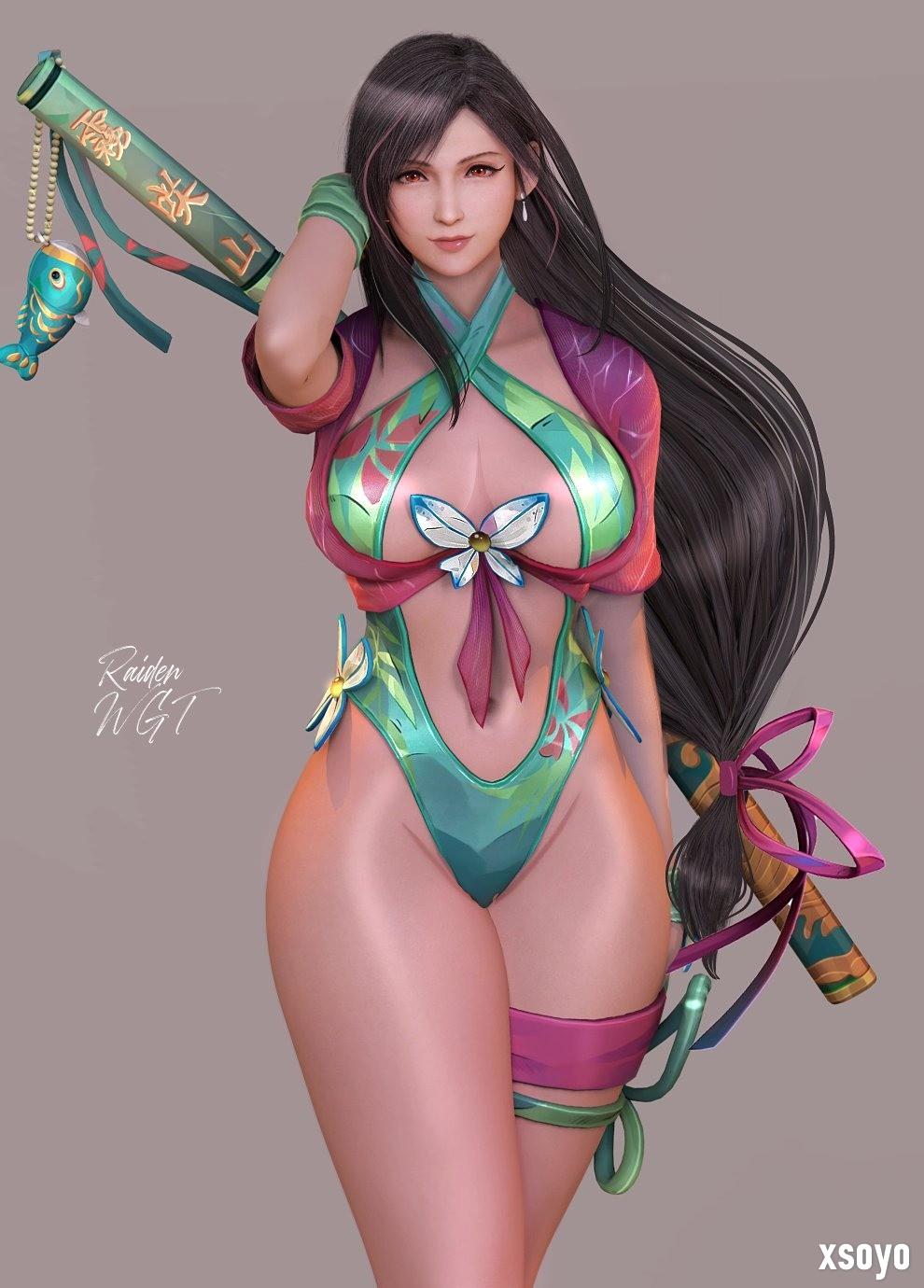 《最终幻想7》蒂法新3D美图赏 这好身材谁不喜欢看