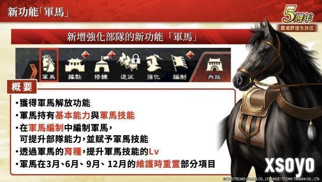 『三国志 霸道』新赛季「烽火连天」开幕！新功能「军马」登场