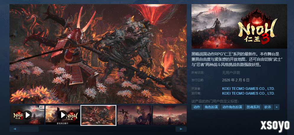 没有D加密！《仁王3》上线Steam商店：标准版348元！