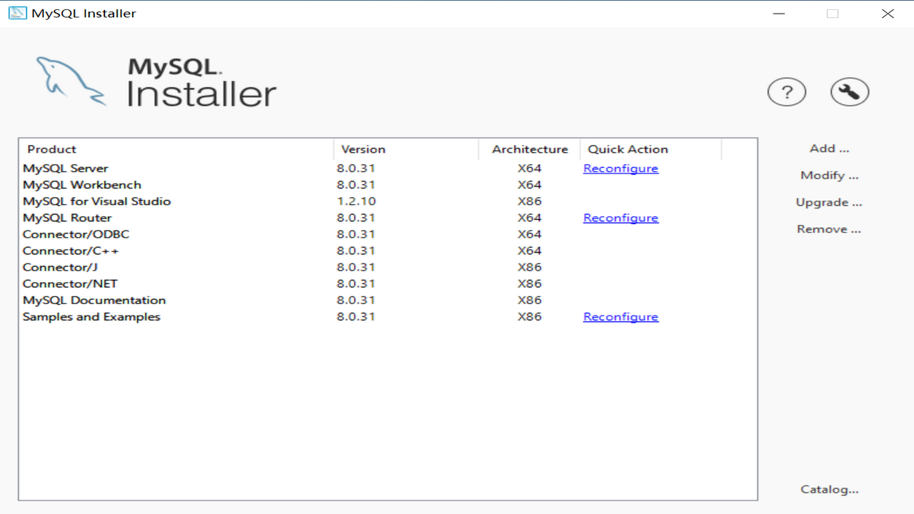 MySQL Installer64位8.0.31