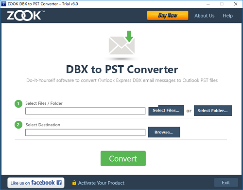 ZOOK DBX to PST ConverterV3.0