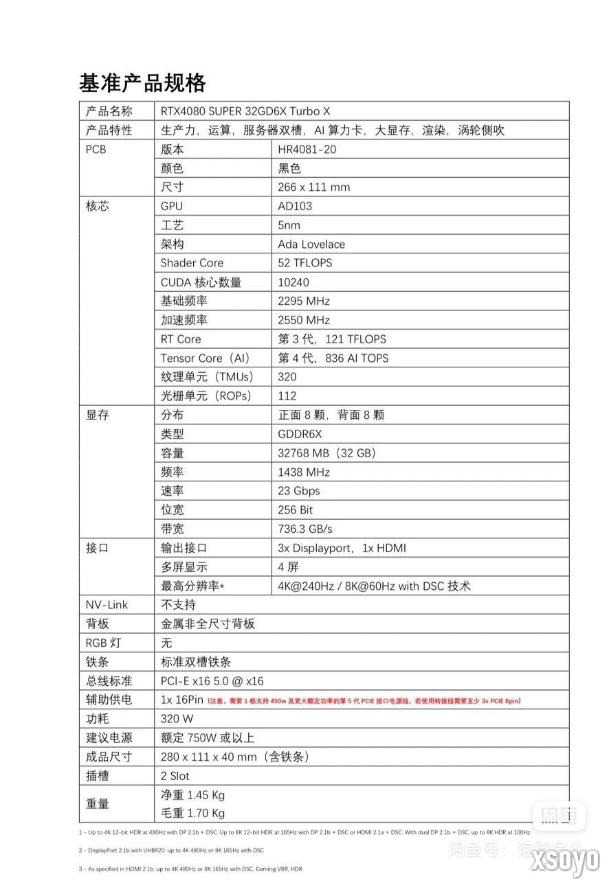 国内32GB大显存RTX4080S现身：供AI训练