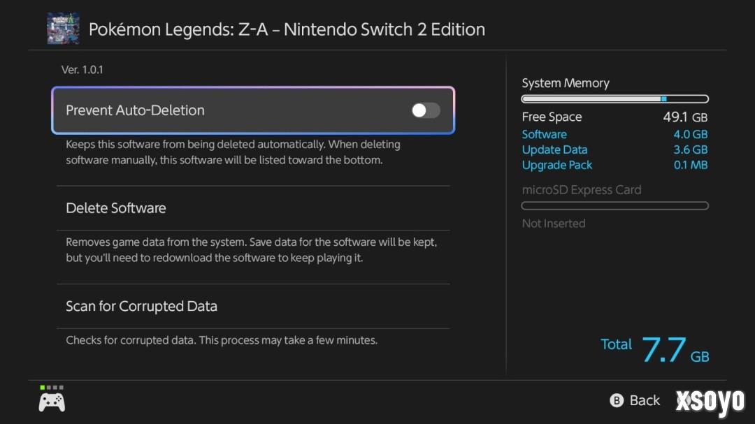《宝可梦传说 Z-A》已开放预载 Switch2版容量7.7GB